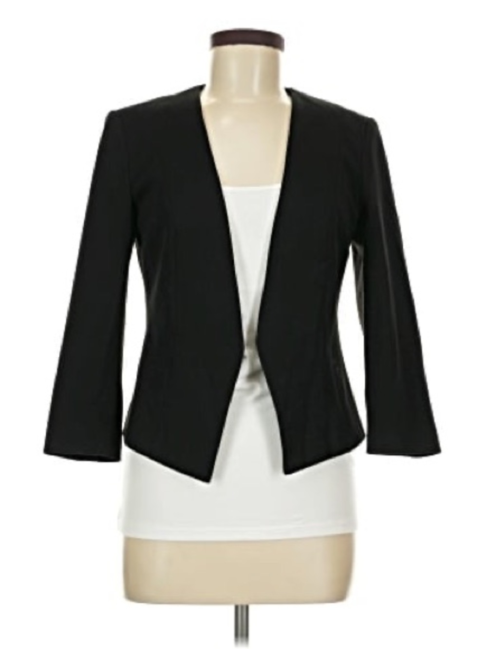 Express Black Collarless Blazer